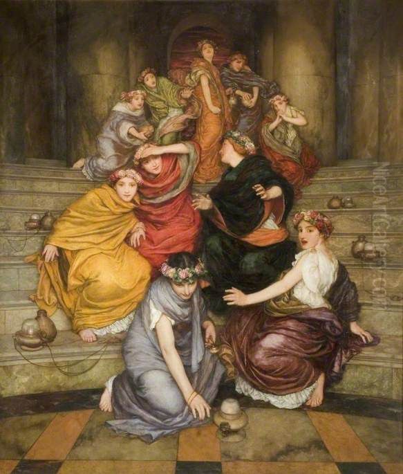 Parable of the Wise and Foolish Virgins Oil Painting by William John Wainwright