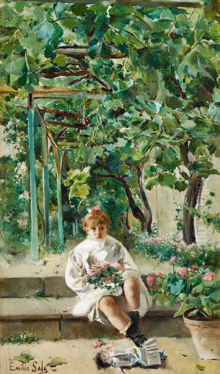 Left Doll Oil Painting by Emilio Sala