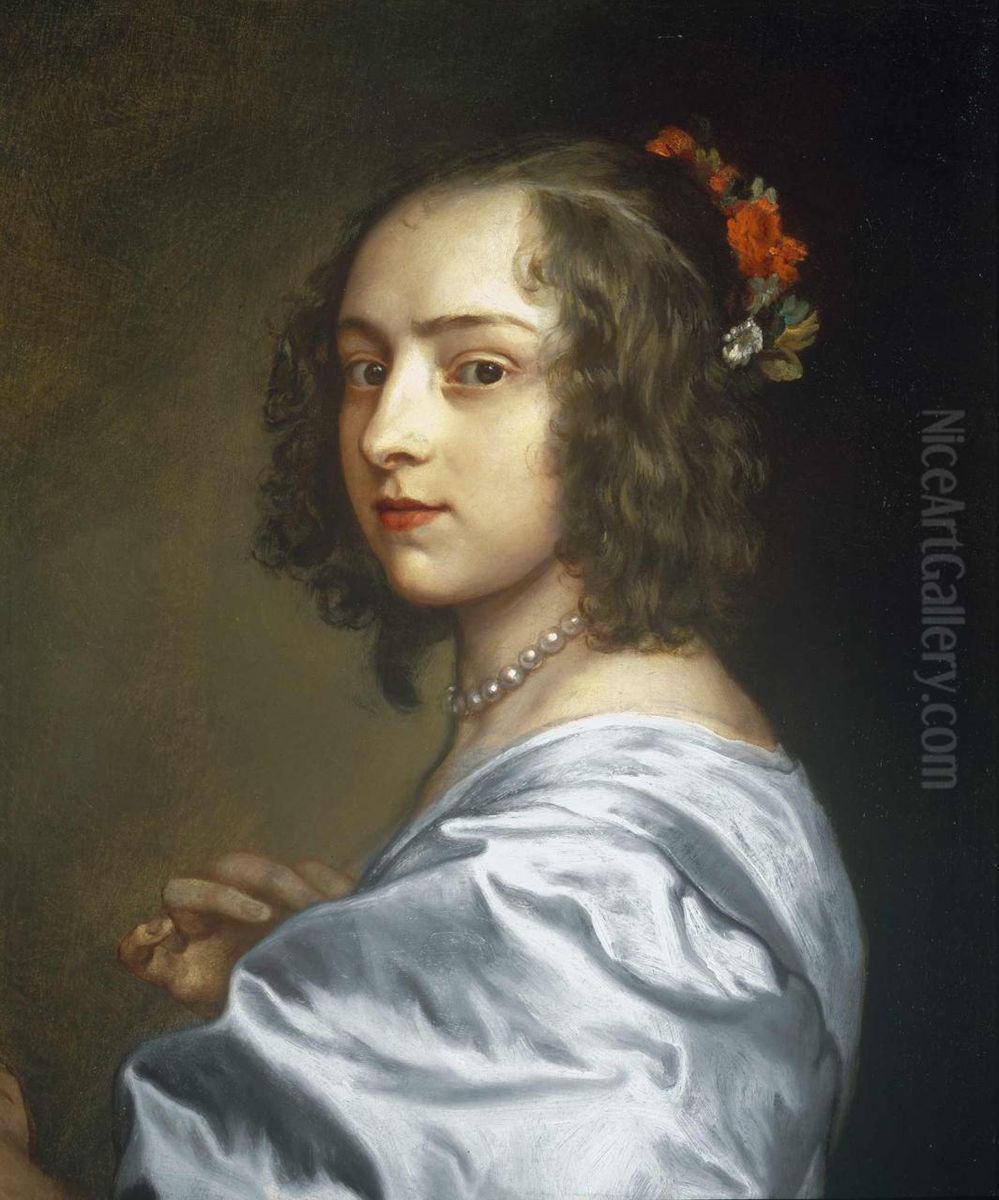 Portrait of Margaret Lemon (?-?), mistress of the artist Oil Painting by Sir Anthony Van Dyck
