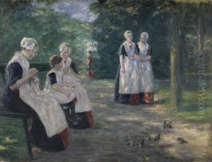 Der Garten des stadtischen Waisenhauses in Amsterdam