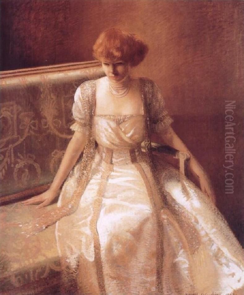 Ethel Cochrane Cushing (Mrs. Howard Gardiner Cushing) Oil Painting by Howard Gardiner Cushing