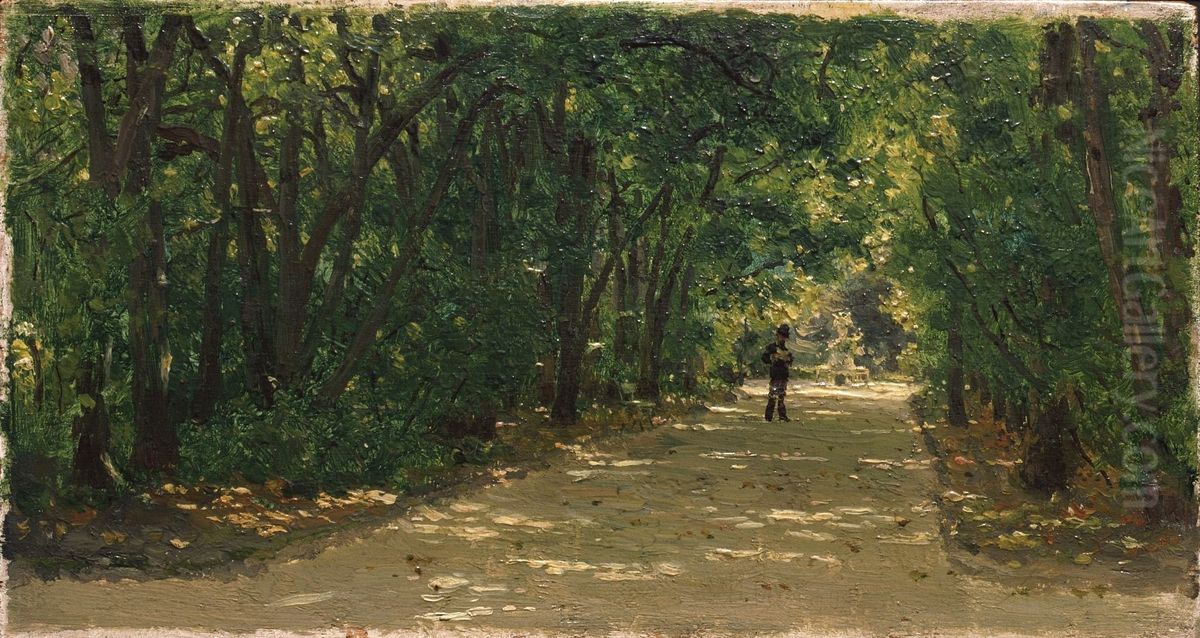 <<Allea v parke>> Oil Painting by Repin Iliya