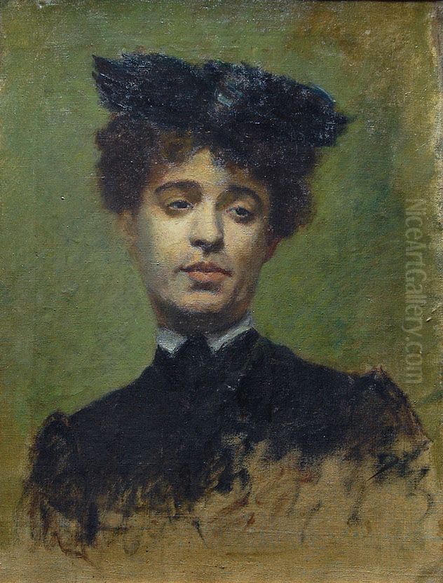 <<Delt va Y- N- Zvantseva (trutca ke Repin)>> Oil Painting by Repin Iliya
