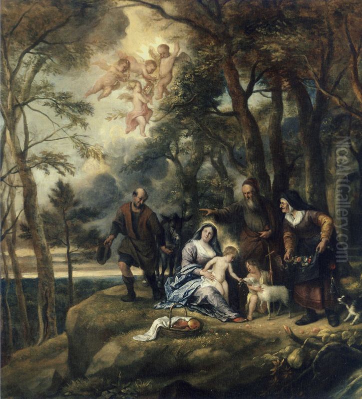 Rest on the Flight into Egypt Oil Painting by Jan Steen
