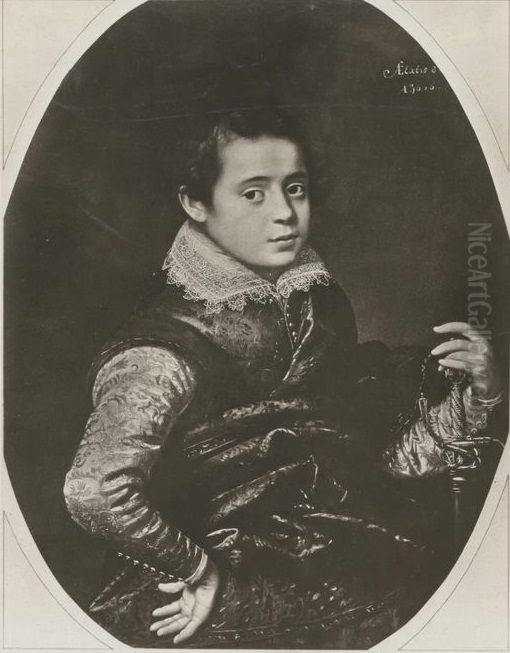Portrait of a Boy with a Sword Oil Painting by Nicolaes Eliaszoon Pickenoy