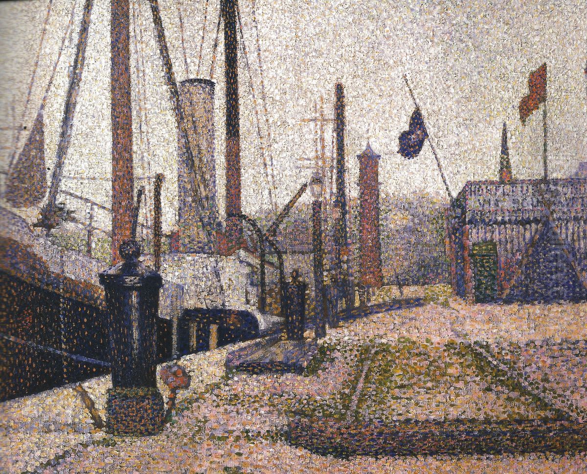 Pristav v Honfleur Oil Painting by Georges Seurat