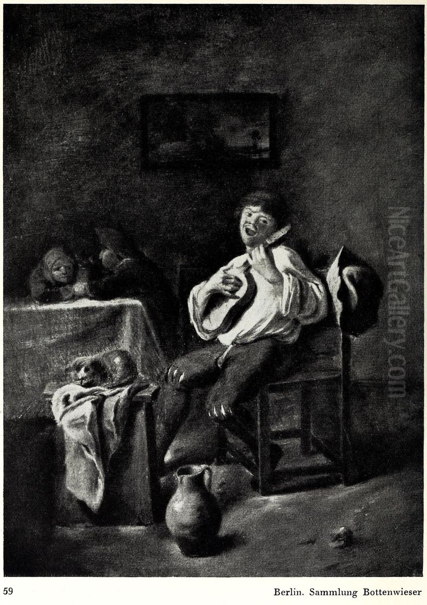 Lautenspieler Oil Painting by Adriaen Brouwer