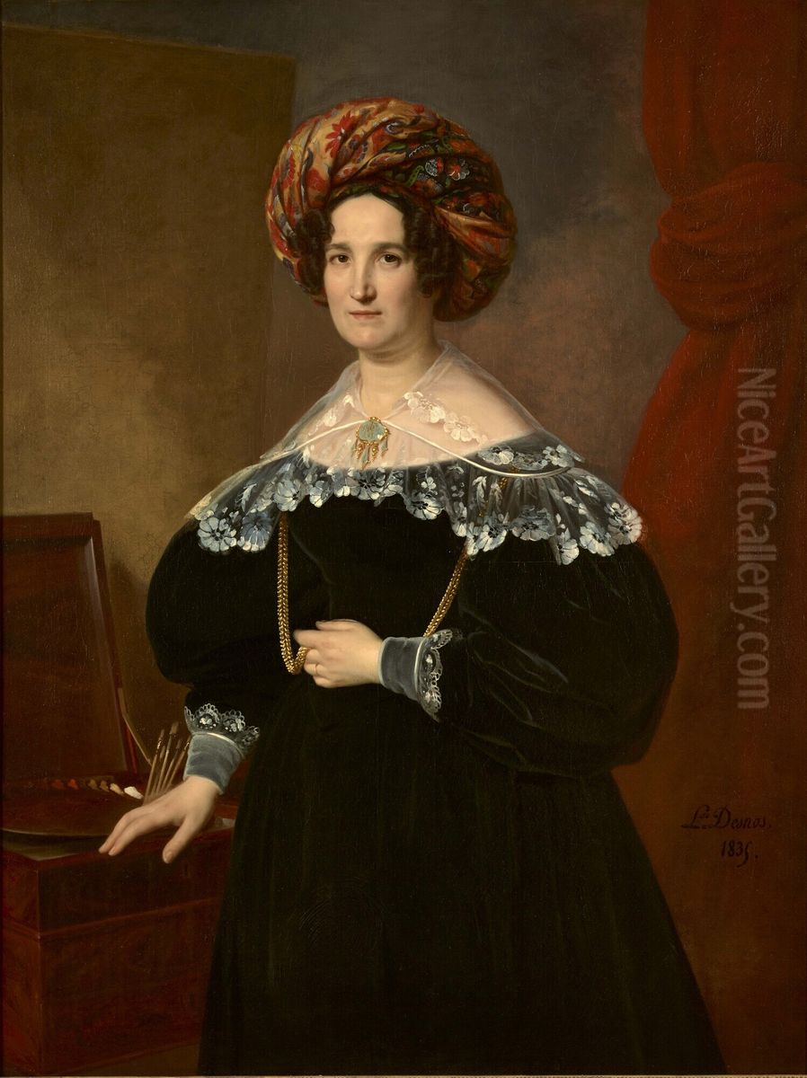 Louise-Marie-Jeanne Hersent Oil Painting by Louise Adelaide Desnos