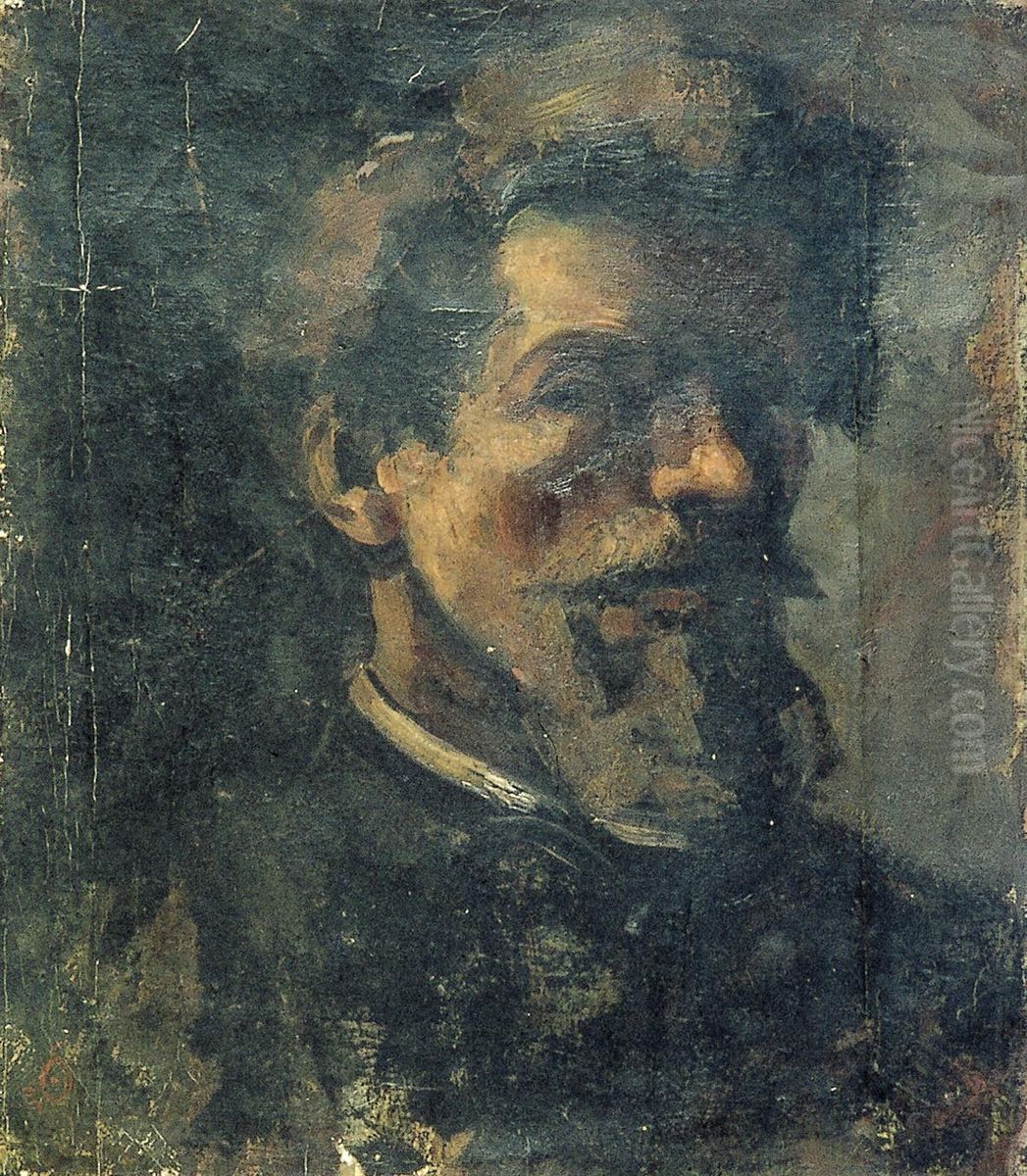 Zelfportret met baard Oil Painting by Theo van Doesburg