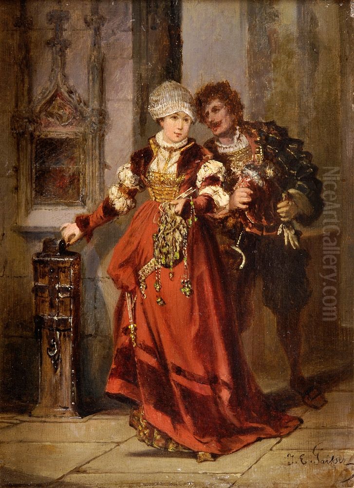 Anoble Worshipper Oil Painting by Jakob Emanuel Gaisser