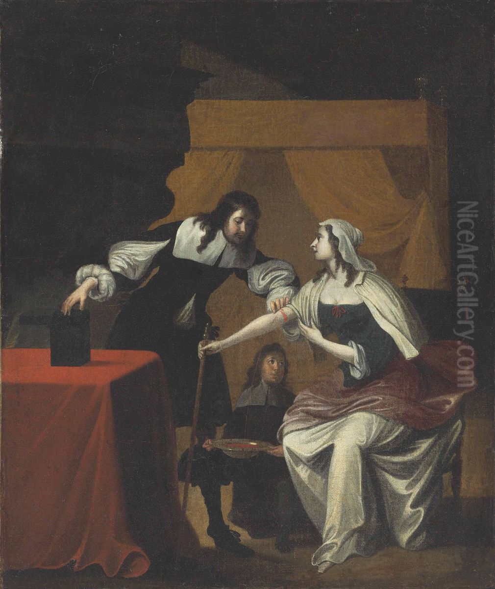 The Doctor's Visit Oil Painting by Collection Goudstikker heirs