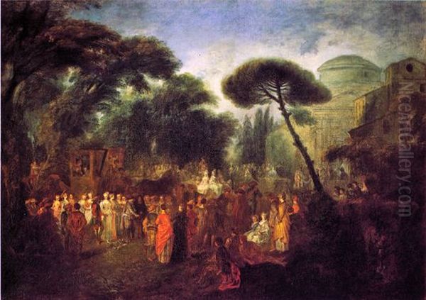 La mariee de village Oil Painting by Jean-Antoine Watteau
