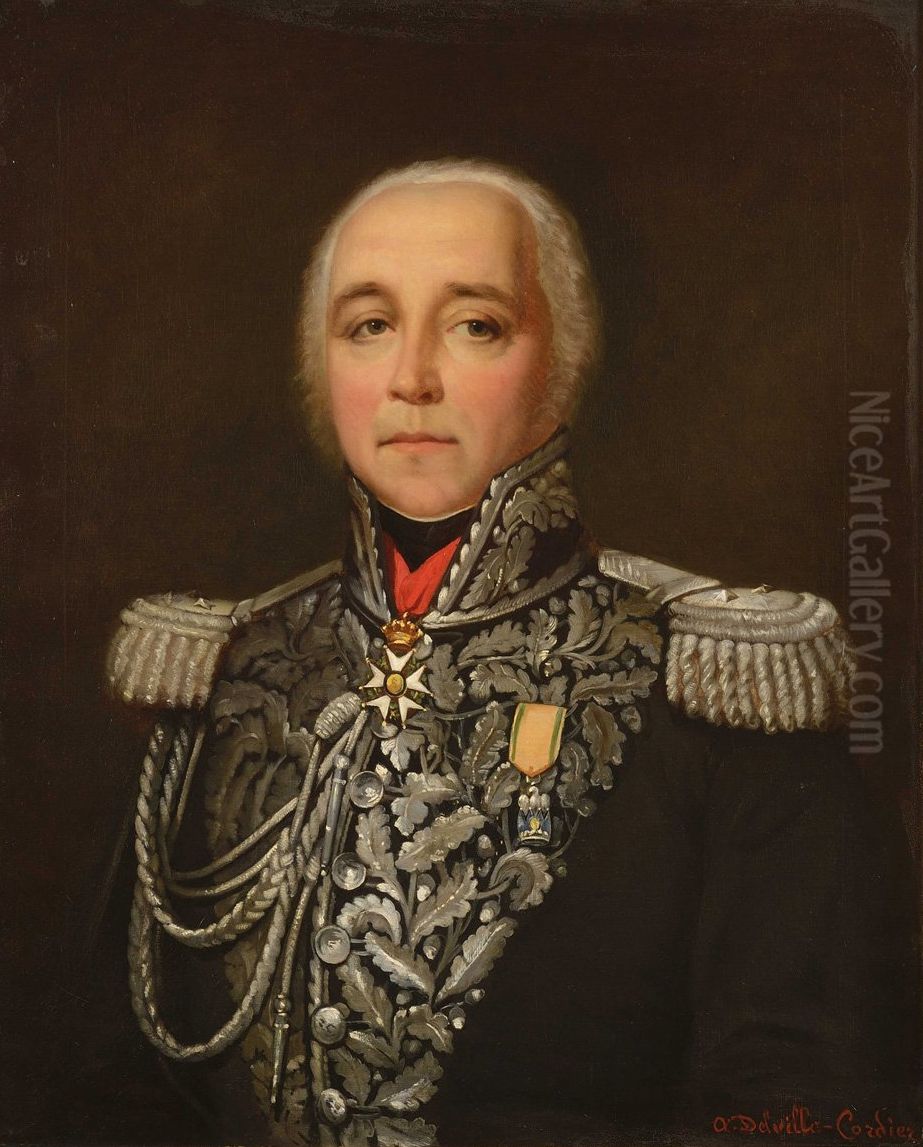 Portrait of General Jean-Pierre Henry Oil Painting by Aimee Eugenie Delville-Cordier