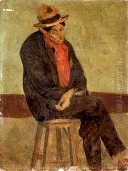 Figura sentada Oil Painting by Armando Basto
