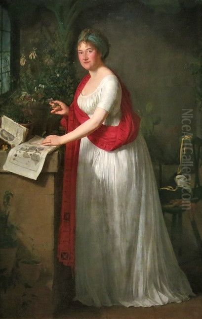 Portrait of Marie-Sylphide Cales Oil Painting by Julie Philipault