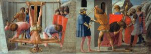 Masaccio crocefissione di san pietro e martirio di san giovanni Battista
