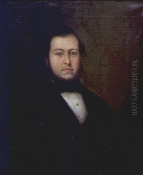 Portrait of a Gentleman Oil Painting by Jose Maria Romero y Lopez
