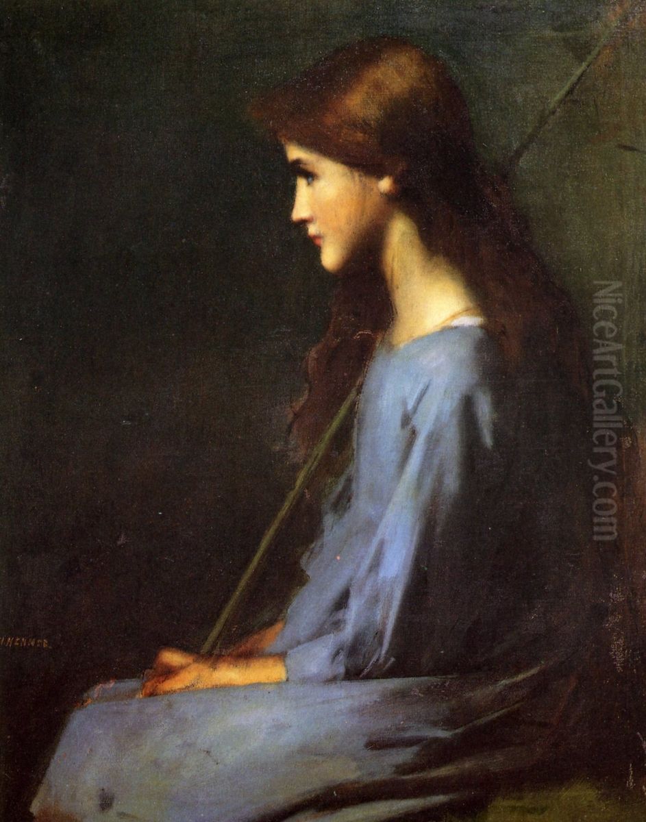 La Petite Bergere Oil Painting by Jean-Jacques Henner