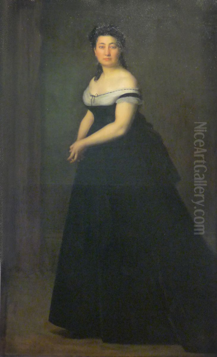 Portrait of Mme Daniel Dollfus-Koechlin Oil Painting by Jean-Jacques Henner
