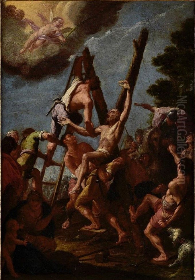 Le Crucifiement de Saint-Andre Oil Painting by Francesco Trevisani