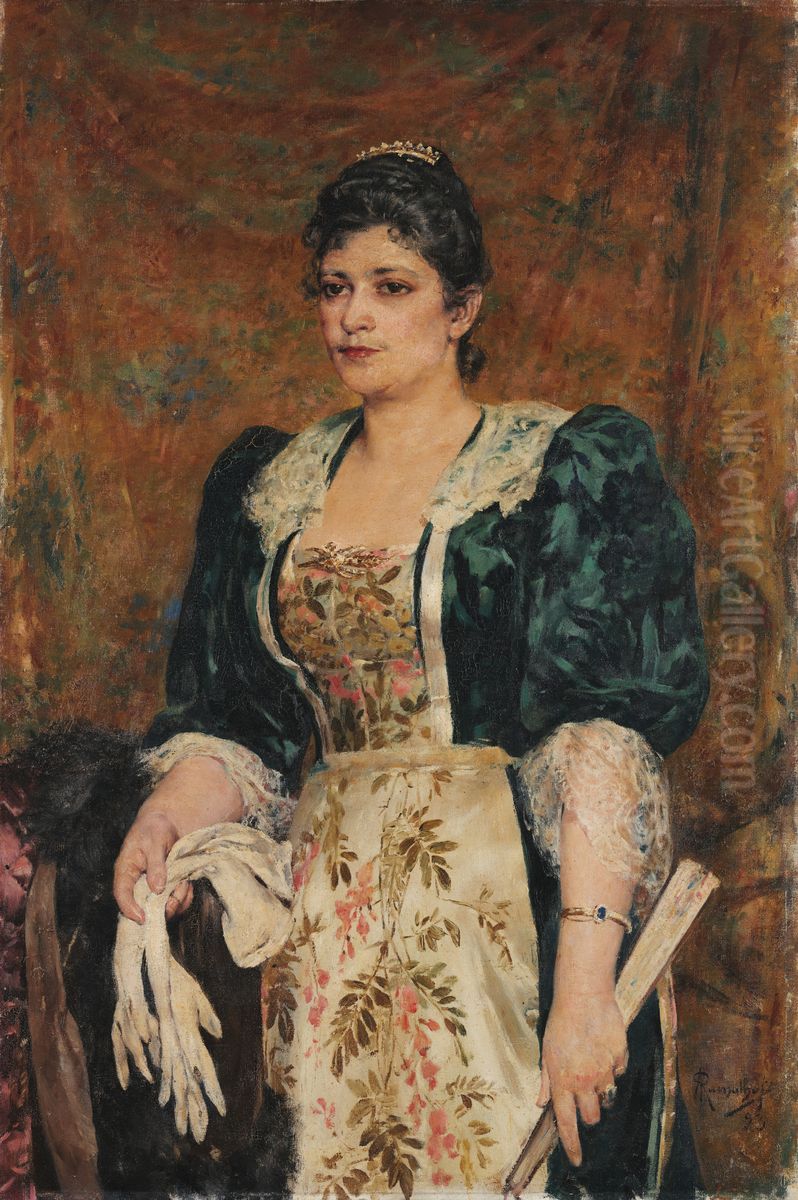 Retrato da actriz Virginia Oil Painting by Ramalho Junior