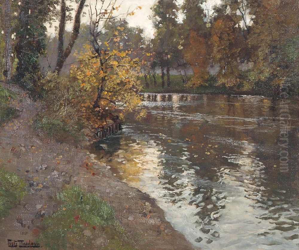 Paysage Oil Painting by Frits Thaulow
