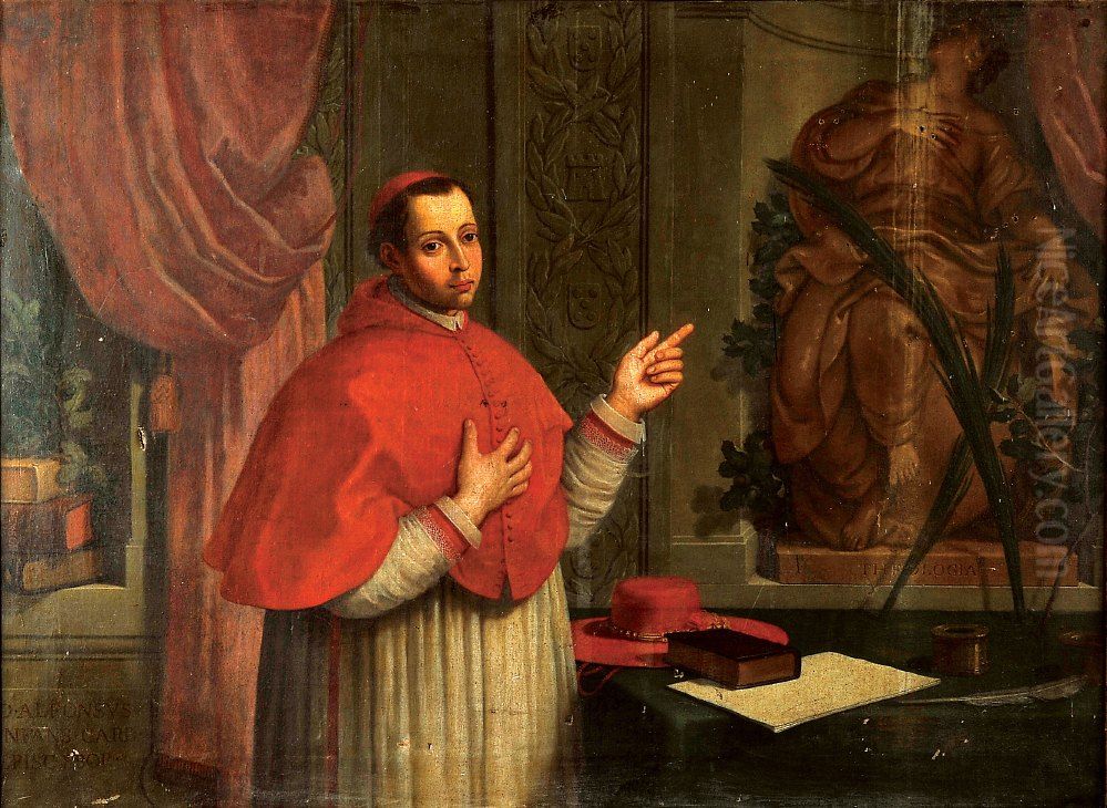 Infante D. Afonso, Cardeal e Arcebispo de Evora Oil Painting by unknown