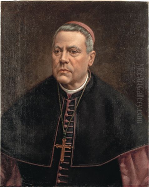 Retrato de D. Gaudencio Jose Pereira Oil Painting by Jose De Almeida E Silva