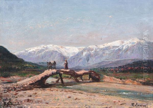 Il ponticello Oil Painting by Pasquale Celommi