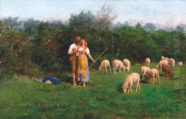 Il bacio Oil Painting by Pasquale Celommi