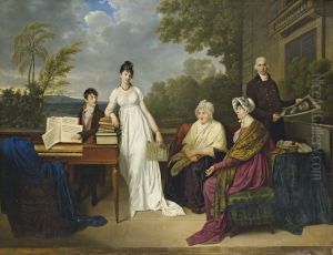 A young person hesitating to play the piano in front of her family