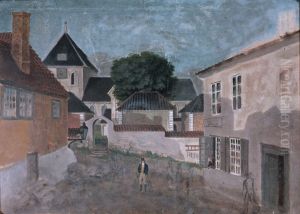 Var Frelsers kirke og Kirkeristen sett fra Lille Kirkebakke