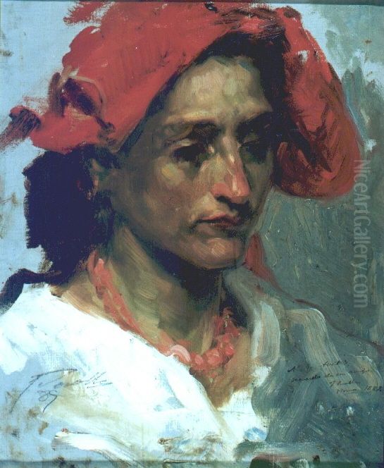 Napolitana Oil Painting by Joaquin Sorolla