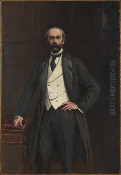 Portrait of Wilhelm Christopher Christophersen Oil Painting by Alejandro Christophersen