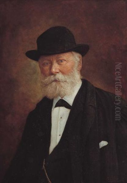 Ritratto Di Gentiluomo Con Cappello Oil Painting by Giovanni Battista Ciolina