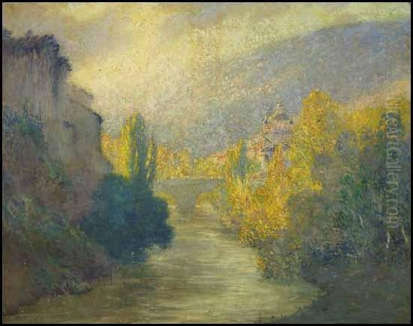 Puente Y Eglesia Oil Painting by William Henry Clapp