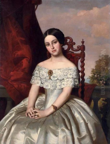 Portrait Of A Lady Oil Painting by Pelegrin Clave Y Rogue