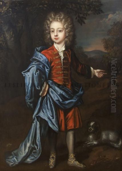 Portrait Of A Young Boy Oil Painting by Johann Closterman