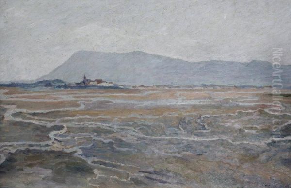 Maree Basse Oil Painting by Auguste Michel Colle