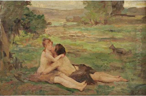 Louis Joseph Raphael < Etudepreparatoire Oil Painting by Louis-Joseph-Raphael Collin