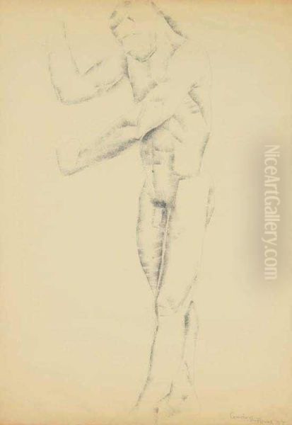 A Malenude Oil Painting by Honorio Garcia Condoy