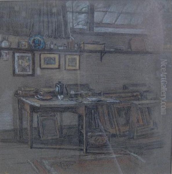 The Artist's Studio Oil Painting by John Ramsey Conner