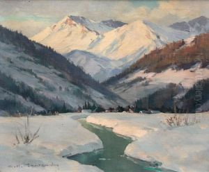 Paysage Des Alpes, Hiver En Engadine