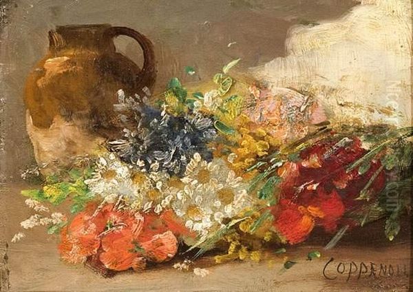 Fleurs Et Cruche. Oil Painting by Coppenolle Van