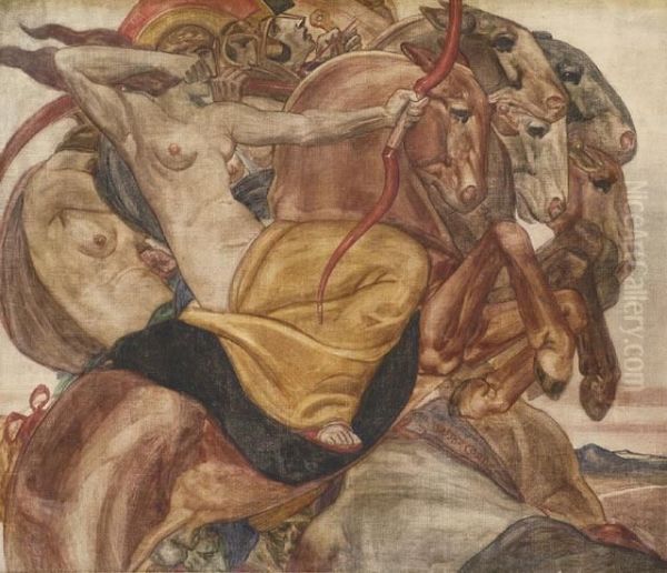 Amazones Oil Painting by Walter Corde