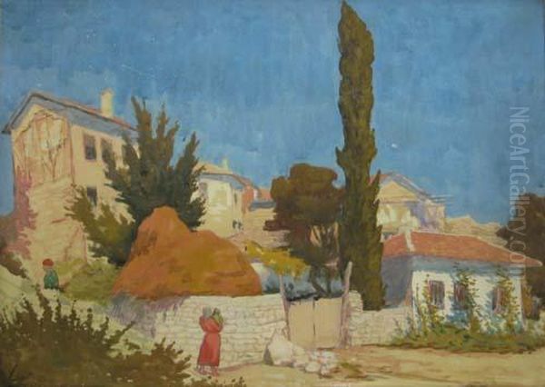 Peisaj La Balcic Oil Painting by Jean Cosmovici