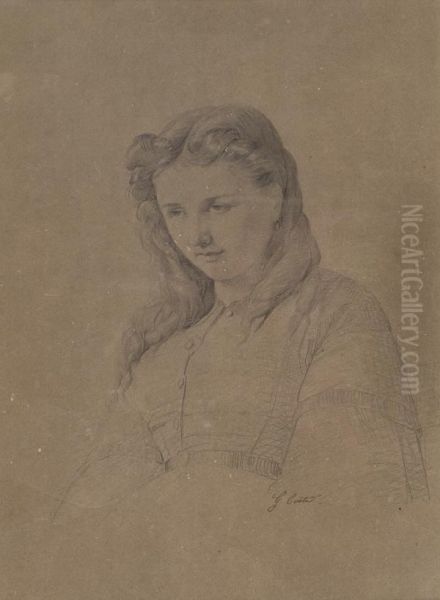 Ritratto Di Donna Oil Painting by Giovanni Costa