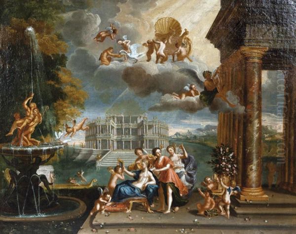 La Toilette De Venus Oil Painting by Jean II Cotelle