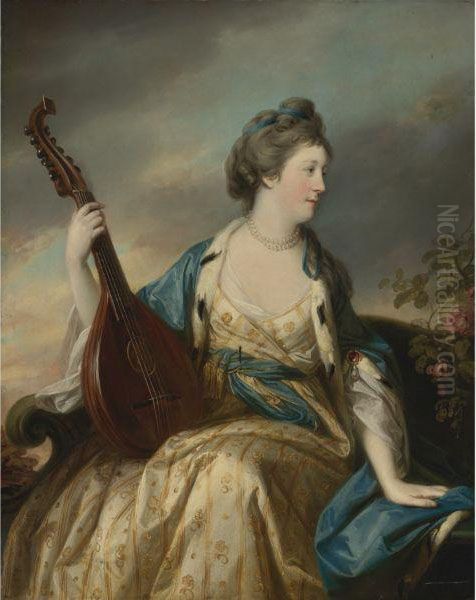 Portrait Of Alice, Countess Of Shipbrook Oil Painting by Francis Coates Jones
