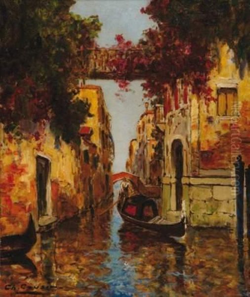 La Gondole Venitienne Oil Painting by Charles Cousin